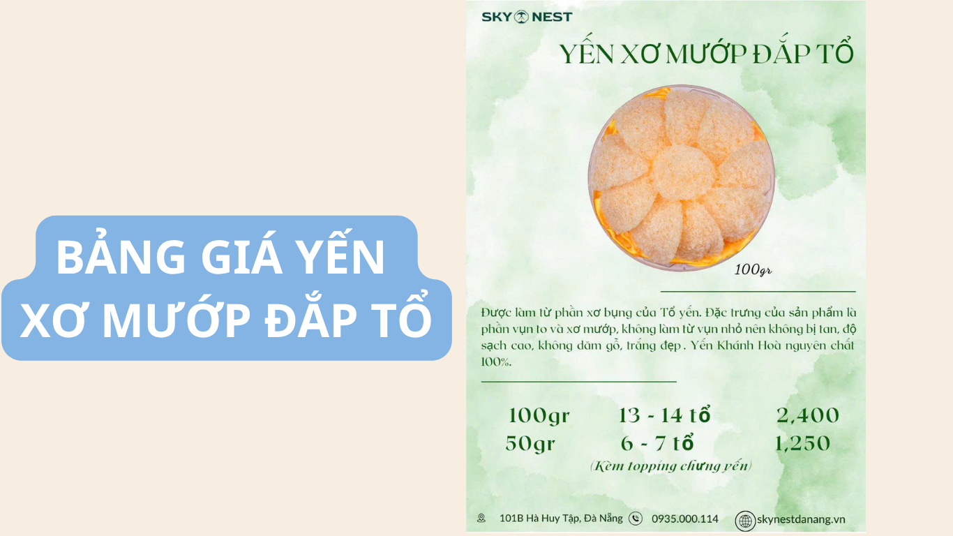 CẬP NHẬT BẢNG GIÁ YẾN SÀO SKY NEST 2026: SẢN PHẨM CHÍNH HÃNG, CHẤT LƯỢNG CAO 7 YEN SAO SKY NEST 1 1