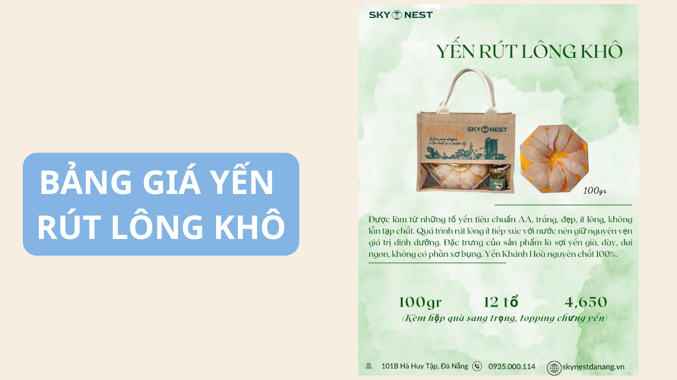 CẬP NHẬT BẢNG GIÁ YẾN SÀO SKY NEST 2026: SẢN PHẨM CHÍNH HÃNG, CHẤT LƯỢNG CAO 4 YEN SAO SKY NEST 4