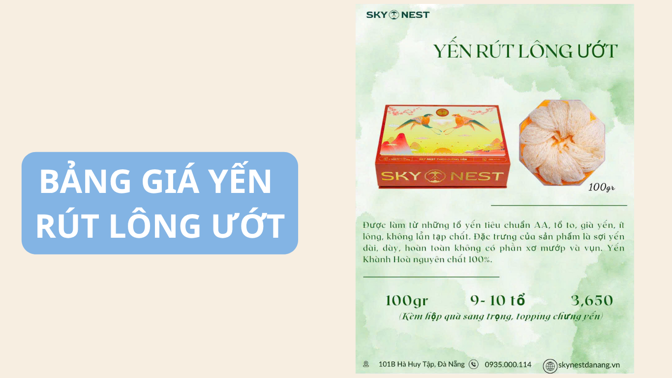 CẬP NHẬT BẢNG GIÁ YẾN SÀO SKY NEST 2026: SẢN PHẨM CHÍNH HÃNG, CHẤT LƯỢNG CAO 3 YEN SAO SKY NEST 5