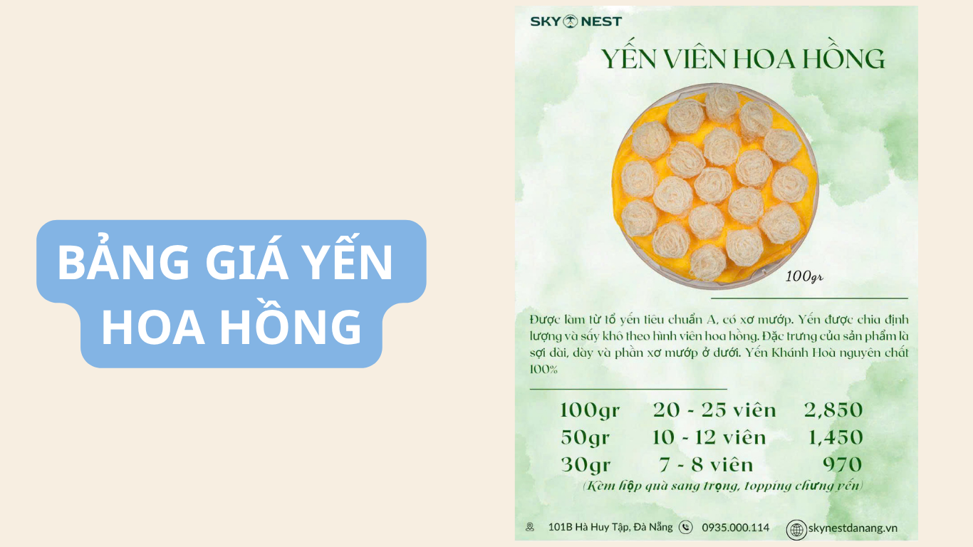 CẬP NHẬT BẢNG GIÁ YẾN SÀO SKY NEST 2026: SẢN PHẨM CHÍNH HÃNG, CHẤT LƯỢNG CAO 5 YEN SAO SKY NEST 6