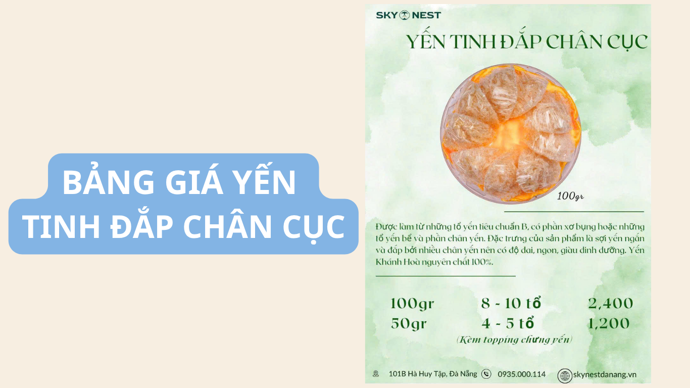 CẬP NHẬT BẢNG GIÁ YẾN SÀO SKY NEST 2026: SẢN PHẨM CHÍNH HÃNG, CHẤT LƯỢNG CAO 8 YEN SAO SKY NEST 8